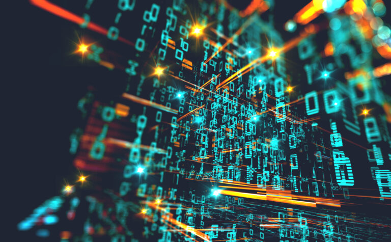 Binary code concept pattern