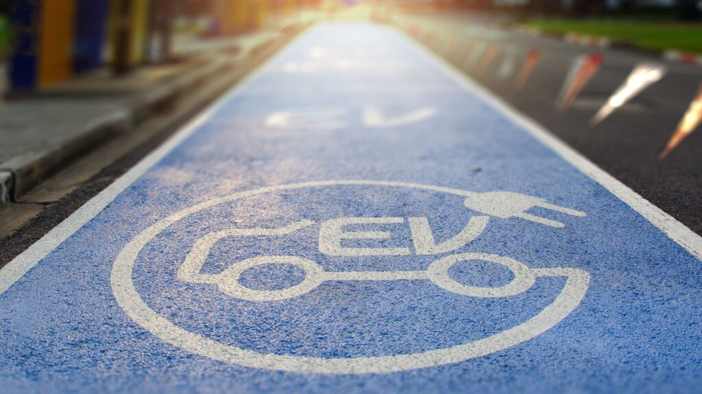 EV road sign