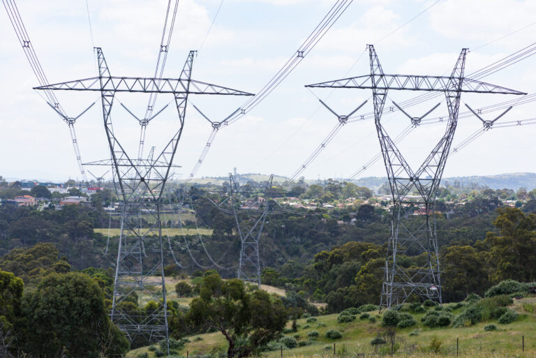 Powerlines across hills
