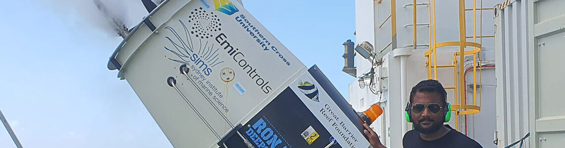 Dan Virah-Sawmy and a cloud brightening machine